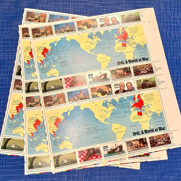 Sheet of USPS 1941 War of the Worlds Stamps - Picture 2 of 11